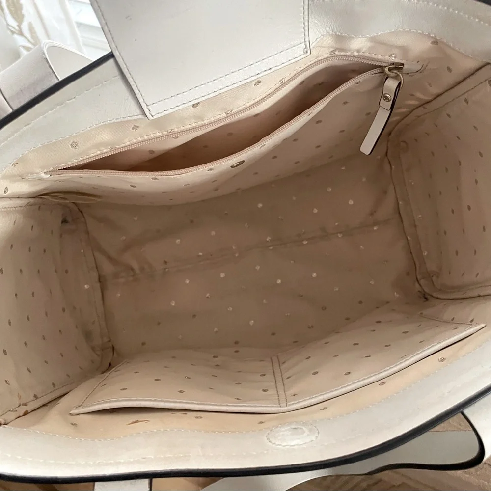 Kate Spade New York Patio Place Kimmie Fresh White Leather Tote Bag